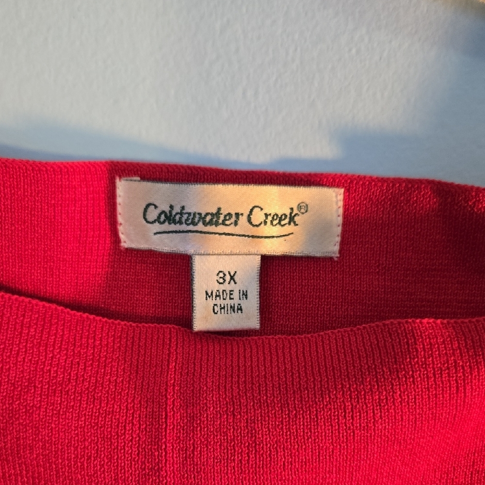 Coldwater Creek Business Top - Silk/Cotton Blend, Vibrant Pinkish/Red - Picture 5 of 8
